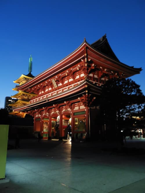 Temple Asakusa La Nuit